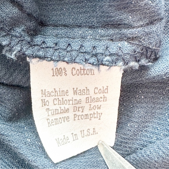 Vintage J. Jill Midi Dress Floral Corduroy Navy Womens Medium Modest 90s Teacher - Picture 9 of 11